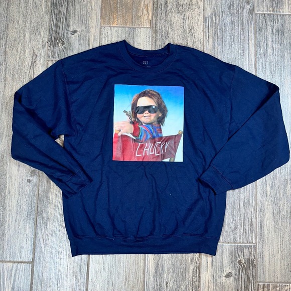 Chucky Other - Chucky Sweatshirt Universal Studios Horror Movie Killer Doll Large‎ Mens